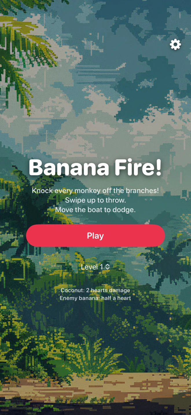 Banana Fire! start screen